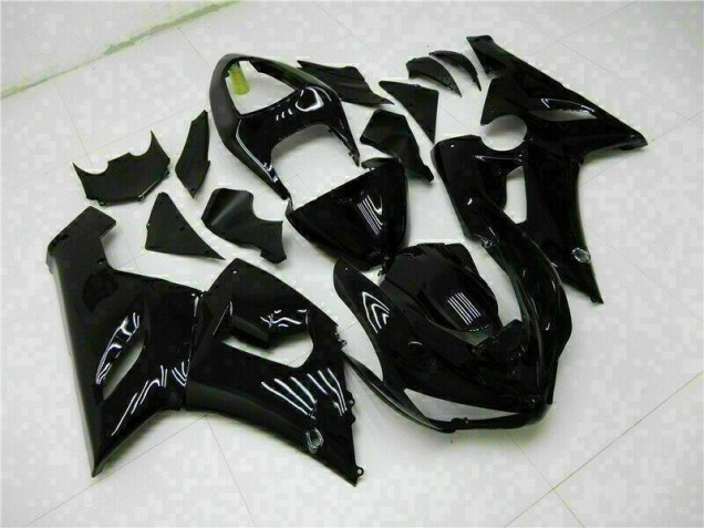 Glänzend Schwarz 05-06 Kawasaki ZX6R Motorrad Verkleidungen Glänzend Schwarz 05-06 Kawasaki ZX6R Motorrad Verkleidungen