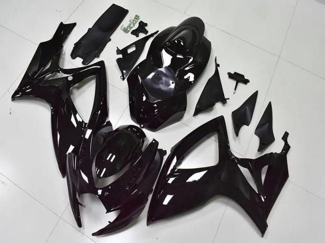 Glänzend Schwarz 06-07 Suzuki GSXR 600/750 Motorrad Verkleidung Glänzend Schwarz 06-07 Suzuki GSXR 600/750 Motorrad Verkleidung