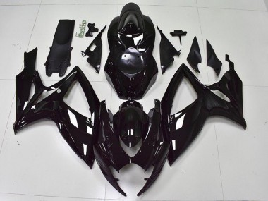 Glänzend Schwarz 06-07 Suzuki GSXR 600/750 Motorrad Verkleidung