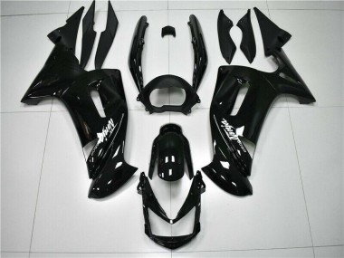 Glänzend Schwarz 06-08 Kawasaki EX650 Motorrad Verkleidung
