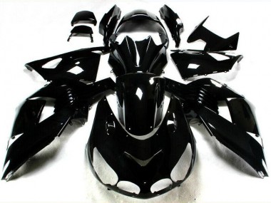 Glänzend Schwarz 06-11 Kawasaki ZX14R ZZR1400 Motorrad Verkleidung