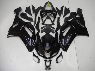 Glänzend Schwarz 07-08 Kawasaki ZX6R Motorrad Verkleidungen