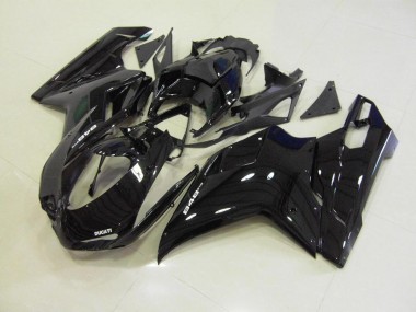 Glänzend Schwarz 07-14 Ducati 848 1098 1198 Motorrad Verkleidung