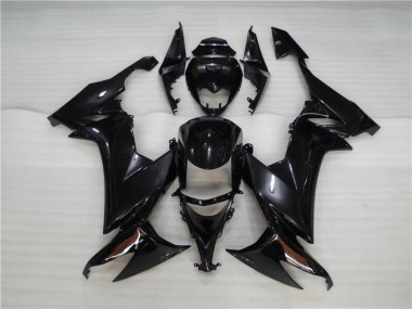 Glänzend Schwarz 08-10 Kawasaki ZX10R Motorrad Verkleidungen