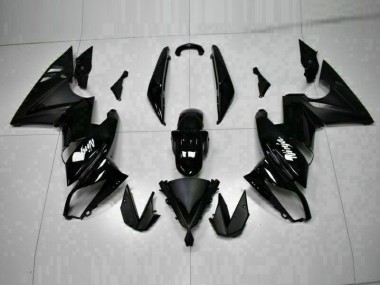 Glänzend Schwarz 09-11 Kawasaki EX650 Motorrad Verkleidung