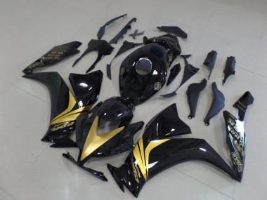Glänzend Schwarz Gold Aufkleber 12-16 Honda CBR1000RR Motorrad Verkleidung