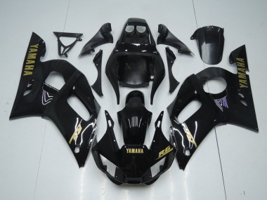 Glänzend Schwarz Gold Aufkleber 98-02 Yamaha YZF R6 Motorrad Verkleidung