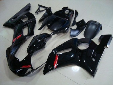 Glänzend Schwarz Rote Aufkleber 98-02 Yamaha YZF R6 Motorrad Verkleidung