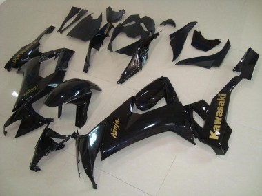 Glänzend Schwarz mit goldenem Aufkleber 08-10 Kawasaki ZX10R Motorrad Verkleidung