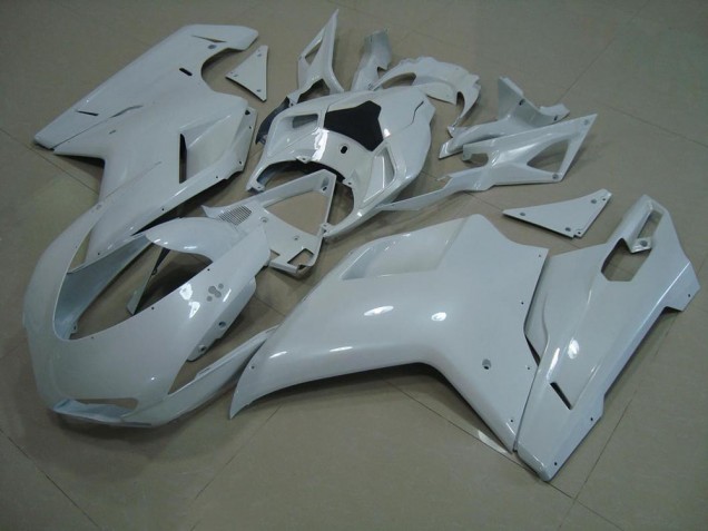 Glänzend Weiß 07-14 Ducati 848 1098 1198 Motorrad Verkleidung Glänzend Weiß 07-14 Ducati 848 1098 1198 Motorrad Verkleidung