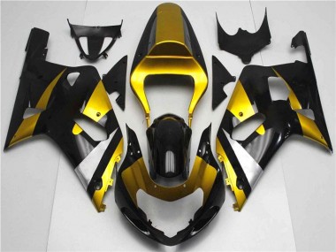 Gold Schwarz 01-03 Suzuki GSXR 600/750 Motorrad Verkleidung