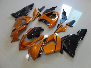 Gold Schwarz 03-05 Kawasaki ZX10R Motorrad Verkleidung