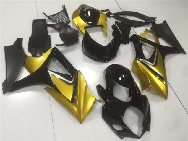 Gold Schwarz 07-08 Suzuki GSXR 1000 Motorrad Verkleidungen Gold Schwarz 07-08 Suzuki GSXR 1000 Motorrad Verkleidungen