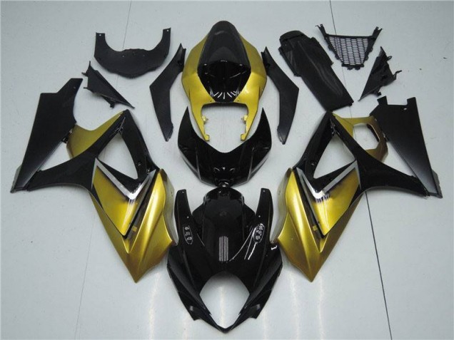 Gold Schwarz 07-08 Suzuki GSXR 1000 Motorrad Verkleidungen Gold Schwarz 07-08 Suzuki GSXR 1000 Motorrad Verkleidungen