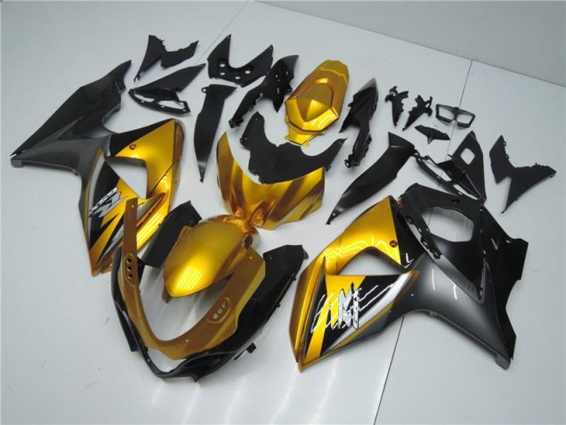 Gold Schwarz 09-16 Suzuki GSXR 1000 Motorrad Verkleidung Gold Schwarz 09-16 Suzuki GSXR 1000 Motorrad Verkleidung