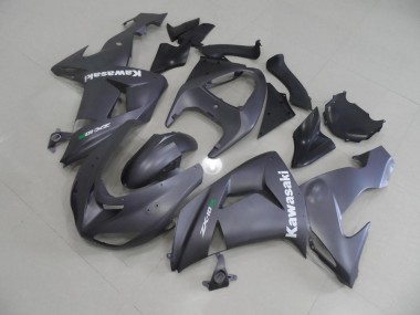 Grau mit weißen Aufklebern 06-07 Kawasaki ZX10R Motorrad Verkleidung