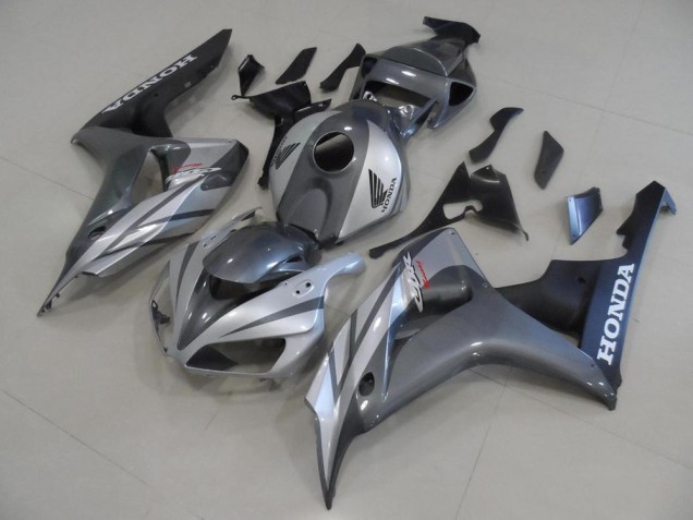 Graues Silber und Matt schwarz 06-07 Honda CBR1000RR Motorrad Verkleidung