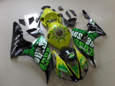 Grün Gelb Rossi 06-07 Honda CBR1000RR Motorrad Verkleidung