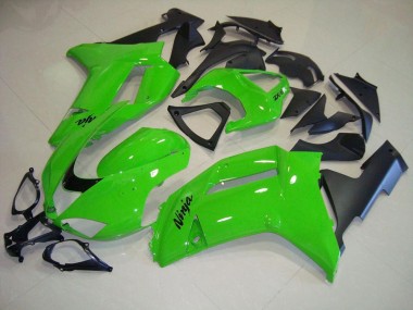 Grün Matt schwarz 07-08 Kawasaki ZX6R Motorrad Verkleidung