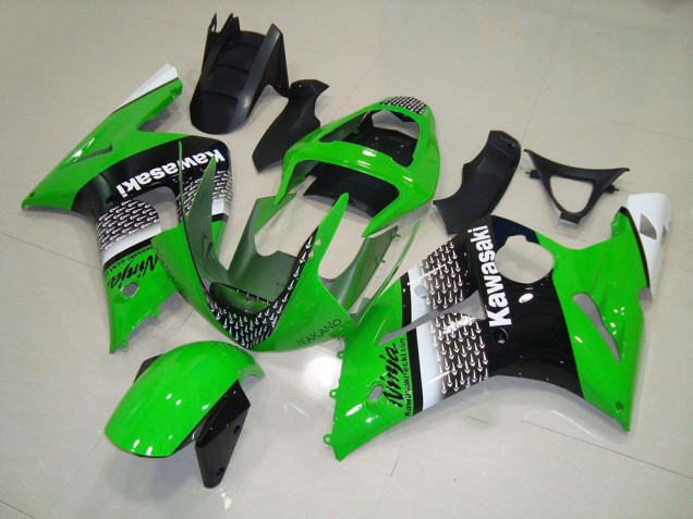 Grün Nakano 03-04 Kawasaki ZX6R Motorrad Verkleidung Grün Nakano 03-04 Kawasaki ZX6R Motorrad Verkleidung