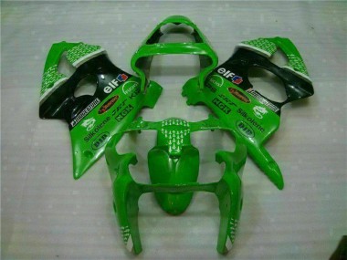 Grün Schwarz 00-02 Kawasaki ZX6R Motorrad Verkleidung & Plastik