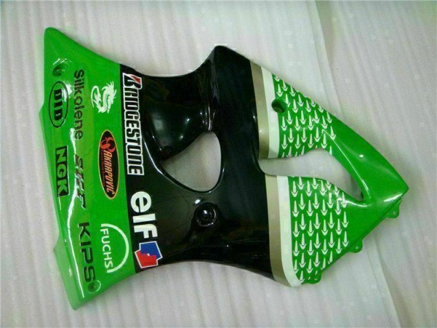 Grün Schwarz 00-02 Kawasaki ZX6R Motorrad Verkleidungen Grün Schwarz 00-02 Kawasaki ZX6R Motorrad Verkleidungen