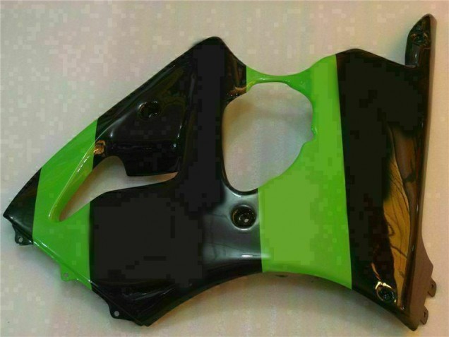 Grün Schwarz 00-02 Kawasaki ZX6R Motorrad Vollverkleidung & Plastik Grün Schwarz 00-02 Kawasaki ZX6R Motorrad Vollverkleidung & Plastik