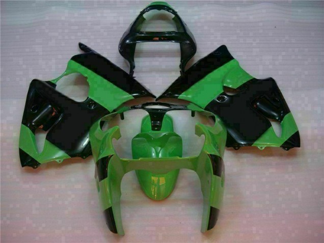 Grün Schwarz 00-02 Kawasaki ZX6R Motorrad Vollverkleidung & Plastik Grün Schwarz 00-02 Kawasaki ZX6R Motorrad Vollverkleidung & Plastik