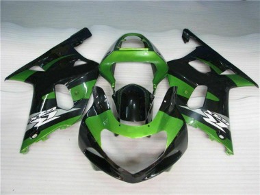 Grün Schwarz 01-03 Suzuki GSXR 600/750 Motorrad Verkleidung