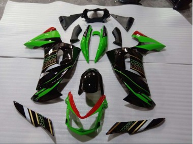 Grün Schwarz 06-08 Kawasaki EX650 Motorrad Verkleidung