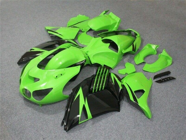 Grün Schwarz 06-11 Kawasaki ZX14R ZZR1400 Motorrad Verkleidung Grün Schwarz 06-11 Kawasaki ZX14R ZZR1400 Motorrad Verkleidung