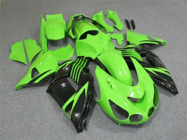 Grün Schwarz 06-11 Kawasaki ZX14R ZZR1400 Motorrad Verkleidung Grün Schwarz 06-11 Kawasaki ZX14R ZZR1400 Motorrad Verkleidung