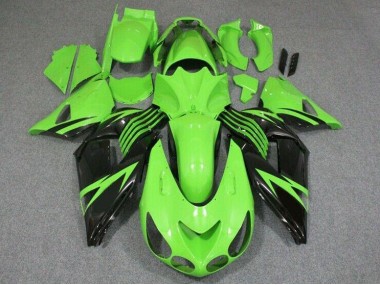 Grün Schwarz 06-11 Kawasaki ZX14R ZZR1400 Motorrad Verkleidung