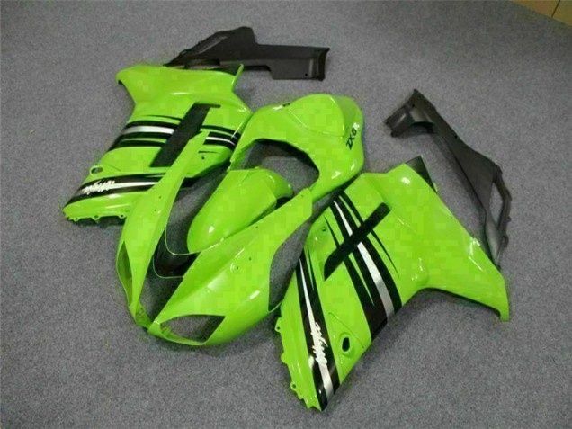 Grün Schwarz 07-08 Kawasaki ZX6R Motorrad Verkleidung Grün Schwarz 07-08 Kawasaki ZX6R Motorrad Verkleidung