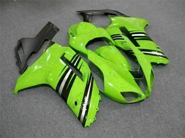 Grün Schwarz 07-08 Kawasaki ZX6R Motorrad Verkleidung Grün Schwarz 07-08 Kawasaki ZX6R Motorrad Verkleidung