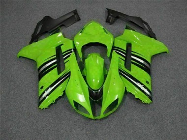 Grün Schwarz 07-08 Kawasaki ZX6R Motorrad Verkleidung