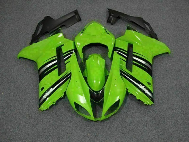 Grün Schwarz 07-08 Kawasaki ZX6R Motorrad Verkleidung Grün Schwarz 07-08 Kawasaki ZX6R Motorrad Verkleidung