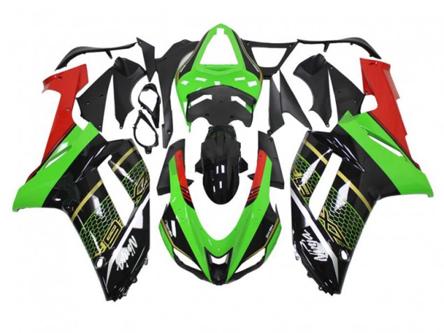 Grün Schwarz 07-08 Kawasaki ZX6R Motorrad Verkleidungen Grün Schwarz 07-08 Kawasaki ZX6R Motorrad Verkleidungen