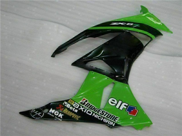 Grün Schwarz 09-12 Kawasaki ZX6R Motorrad Verkleidung Grün Schwarz 09-12 Kawasaki ZX6R Motorrad Verkleidung