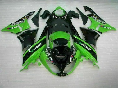 Grün Schwarz 09-12 Kawasaki ZX6R Motorrad Verkleidung