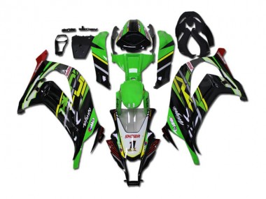 Grün Schwarz 11-15 Kawasaki ZX10R Motorrad Verkleidungen
