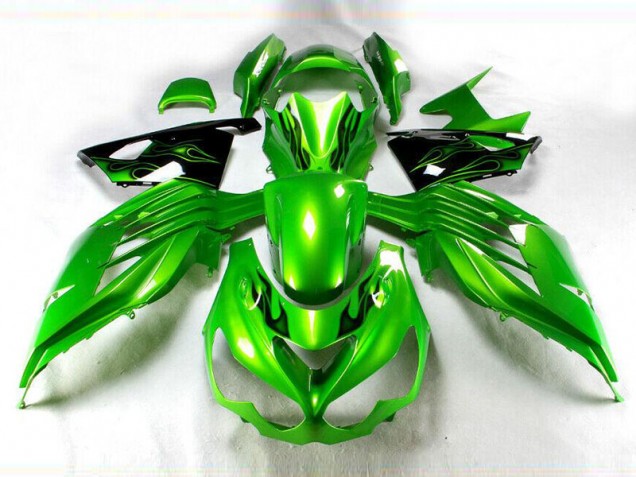 Grün Schwarz 12-21 Kawasaki ZX14R ZZR1400 Motorrad Verkleidung Grün Schwarz 12-21 Kawasaki ZX14R ZZR1400 Motorrad Verkleidung