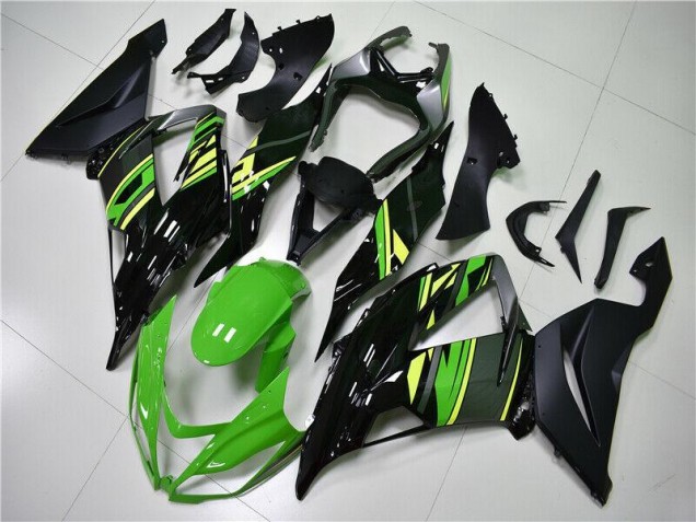 Grün Schwarz 13-18 Kawasaki ZX6R Motorrad Vollverkleidung Grün Schwarz 13-18 Kawasaki ZX6R Motorrad Vollverkleidung