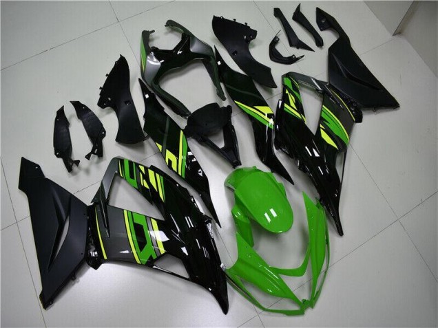 Grün Schwarz 13-18 Kawasaki ZX6R Motorrad Vollverkleidung Grün Schwarz 13-18 Kawasaki ZX6R Motorrad Vollverkleidung
