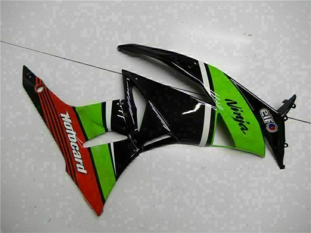 Grün Schwarz Rot 09-12 Kawasaki ZX6R Motorrad Verkleidung