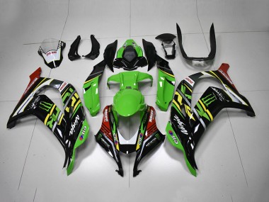 Grün Schwarz Rot Ninja Monster 16-19 Kawasaki ZX10R Motorrad Verkleidung