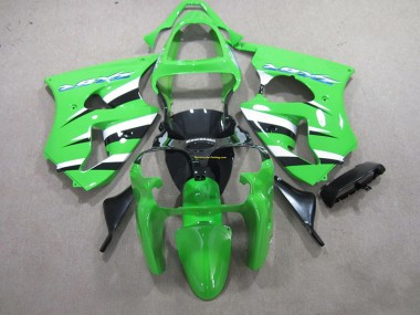 Grün Schwarz Weiß 00-02 Kawasaki ZX6R Motorrad Verkleidung