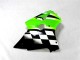 Grün Schwarz Weiß 00-02 Kawasaki ZX6R Motorrad Verkleidungen Grün Schwarz Weiß 00-02 Kawasaki ZX6R Motorrad Verkleidungen