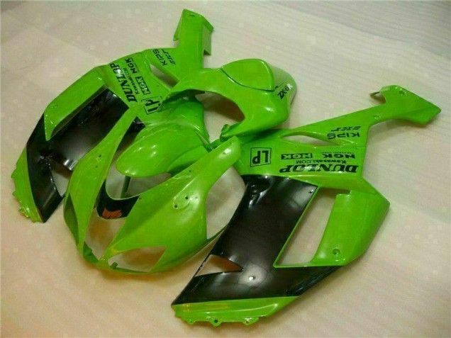 Grün Schwarzer Dunlop 07-08 Kawasaki ZX6R Motorrad Verkleidung Grün Schwarzer Dunlop 07-08 Kawasaki ZX6R Motorrad Verkleidung