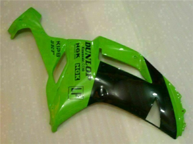 Grün Schwarzer Dunlop 07-08 Kawasaki ZX6R Motorrad Verkleidung Grün Schwarzer Dunlop 07-08 Kawasaki ZX6R Motorrad Verkleidung